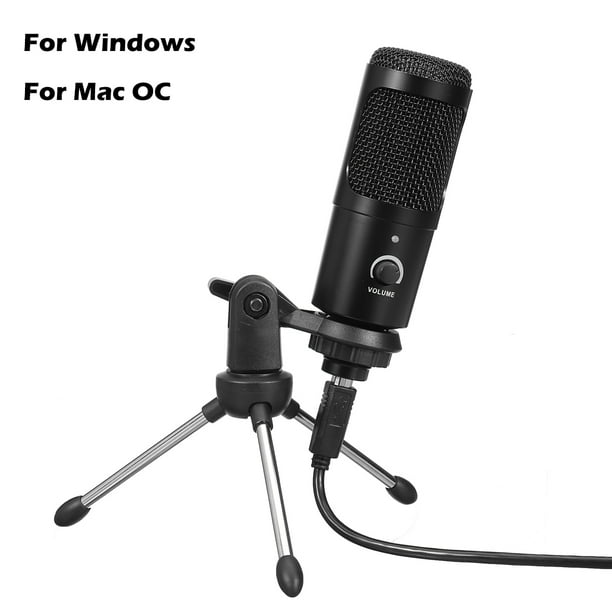 USB Microphone Recording Condenser Microphone with Tripod Stan for Laptop MAC/Windows/Linux/ Home Recording Vocals, Voice Overs,Streaming Broadcast and - Walmart.com