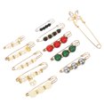 thumbnail image 2 of Miangastore Pants Brooch Pin Pearl Brooch Pin Multi 11Pcs 2.2X0.6In Alloy, 2 of 8