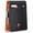 Orange, variant on Men's Carbon Fiber Large Capacity Anti-Theft Swiping Leather Card Holder Wallet Purse