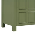 thumbnail image 5 of ENSHUI 36" Vintage Bathroom Vanity Combo with Ceramic Sink, 2 Soft-Close Doors, Solid Wood Cabinet, Olive Green, 5 of 12
