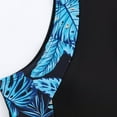 thumbnail image 4 of Xfvqtps Womens Rash Guard Swimsuit One Piece Bathing Suit Sleeveless Boyleg Front Zipper Tummy Control Printing Surfing Beach Water Sport Athletic Swimwear Blue, 4 of 9