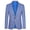 Navy Blue, variant on Men's Single Breasted Plaid Blazer Slim Fit Notch Lapel One Button Casual Sport Coat