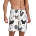 thumbnail image 2 of Wukai Retro Rooster Men’s Short Pajama Pants With Pockets Soft Sleep Pj Shorts for Men-4X-Large, 2 of 6