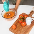 thumbnail image 5 of OVENTE 5-Speed Electric Hand Mixer with Stainless Steel Mixing Whisk, Snap-On Storage Case, Portable & Lightweight 150W Motor, Compact Handheld Mixer for Baking, Blending or Cooking, Turquoise HM151T, 5 of 13