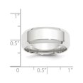 thumbnail image 5 of Primal Gold 14 Karat White Gold 8mm Bevel Edge Comfort Fit Band Size 5.5, 5 of 5