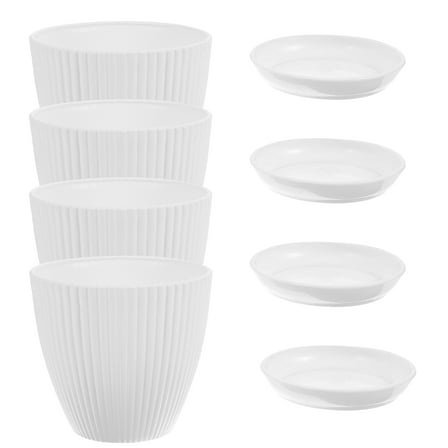 Milisten Nursery Plants Pots White PP Resin