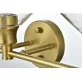 thumbnail image 5 of Gene 3 light Brass and Clear glass Wall sconce, 5 of 7