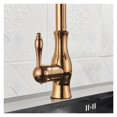 thumbnail image 5 of Rose Gold Pull Out Kitchen Faucet Sprayer Head Black Brass Hot Cold Water Mixer Tap Deck Mounted Crane Single Handle, 5 of 12