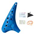thumbnail image 4 of Ocarina de 12 agujeros, ligera, profesional, flauta alto, ocarina en Do para niños. Azul, 4 of 9
