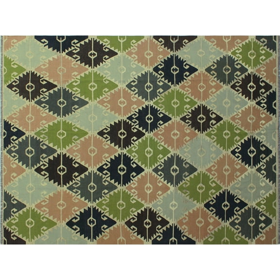 Winchester Mickie Ivory/Green Rug, 9'3" x 12'2"