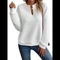 thumbnail image 3 of Sudadera de Cuello en V para Mujer, Larga, Estilo Jersey M, 3 of 8