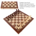 thumbnail image 4 of Juego De Ajedrez De Madera, Juego De Damas De Ajedrez De Madera Portátil 3 En 1 Tablero Plegable Educativo Para Niños, 4 of 7