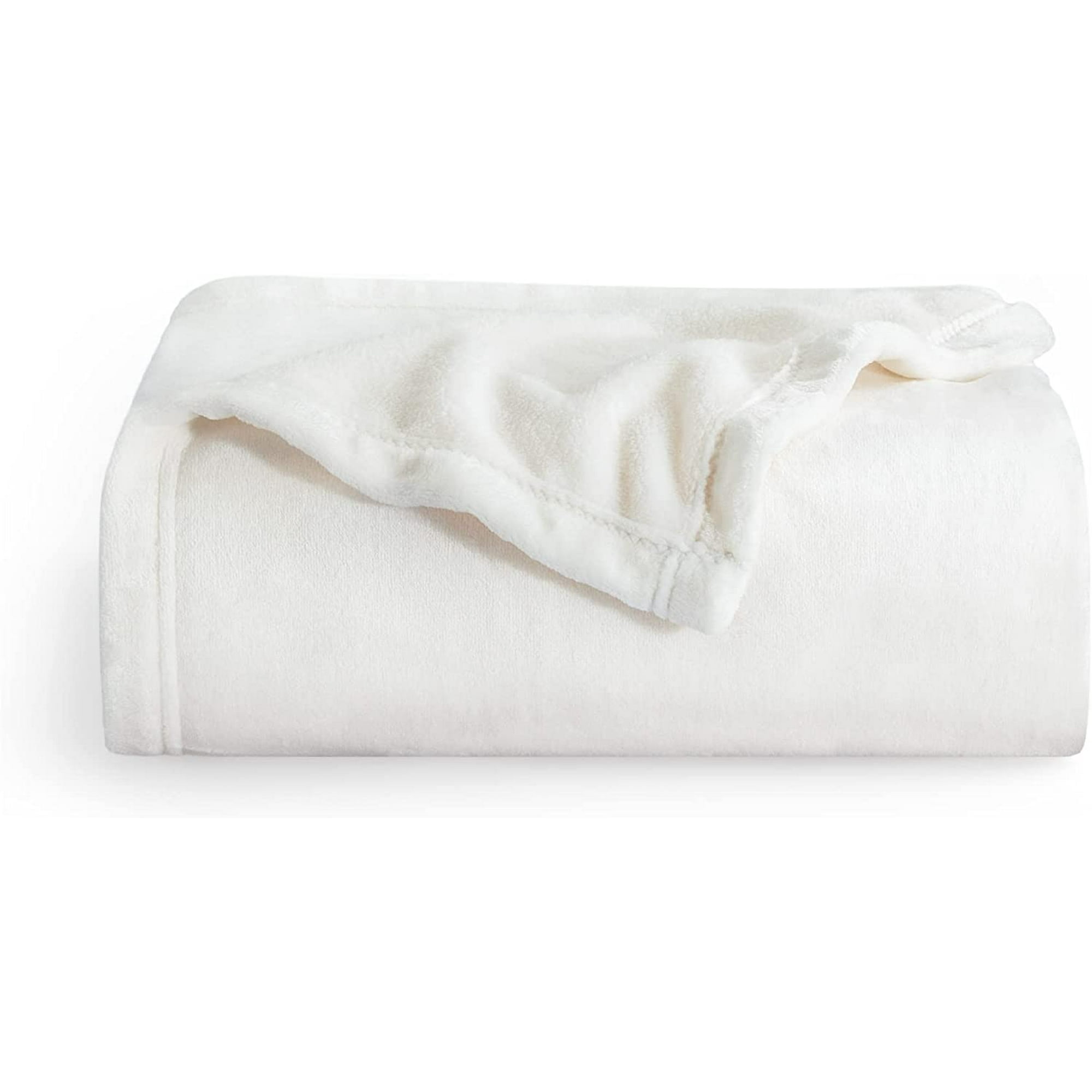 Htooq Fleece Blanket Twin Blanket White 300gsm Soft Lightweight Plush Cozy Twin Blankets For Bed Sofa Couch Travel Camping 60x80 Inches White 6