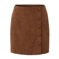 thumbnail image 4 of Women's Short Skirt Solid High Waist Skirt Corduroy Hip Wrap Single Slim Fit Solid Skirt Autumn And Winter Skirts for Women Wrap Skirts for Women Tan Skirt Ruffle Skirt Women Womens Bathing, 4 of 4