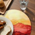 thumbnail image 4 of Round Placemats Abstract Red Orange Mountain 15 inch Set of 4 Table Mats for Dining Table Heat Resistant Non-Slip Kitchen & Home Decorative Place Mat Set, 4 of 8