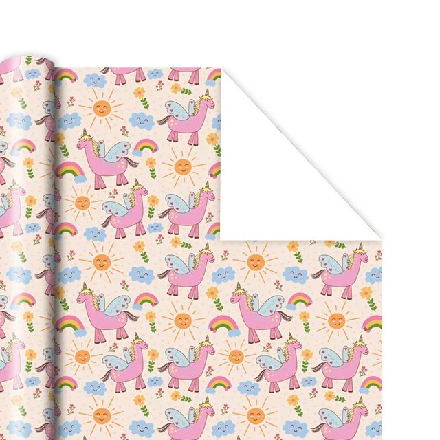 Rainbow & Unicor Wrapping Paper Valentine Wedding Decoration Gift Wrap Artware Packing Paper Vellum Paper Origami Paper 50*70cm
