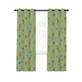 thumbnail image 7 of Spring Flowers Blackout Curtains for Bedroom, Pink Yellow Wildflowers Country Plants Green Thermal Insulated Kitchen Drapes with Grommets, Light Blocking Window Treatment, 2 Panels 52" x 84", 7 of 7