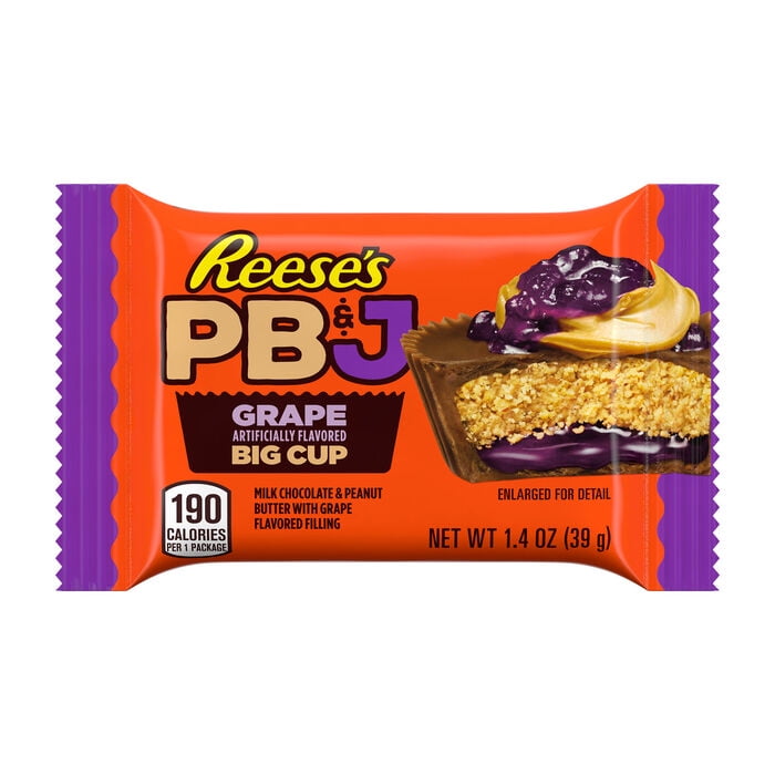 REESE'S Big Cup PB&J Grape Milk Chocolate King Size Peanut Butter