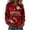 Red, variant on 250th Anniversary USA Shirt Womens Graphic T Shirts Long Sleeve Independence Days Sweatshirt Crew Neck Red Top L