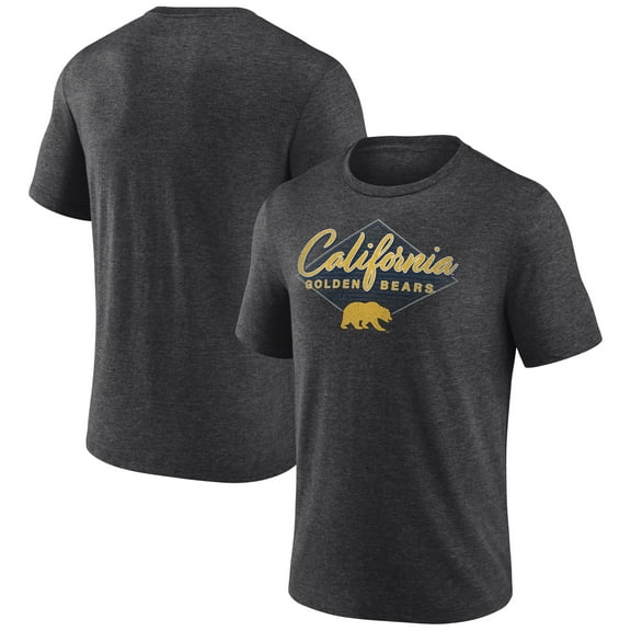 Men's Charcoal Cal Bears Diamond Script Tri-Blend T-Shirt