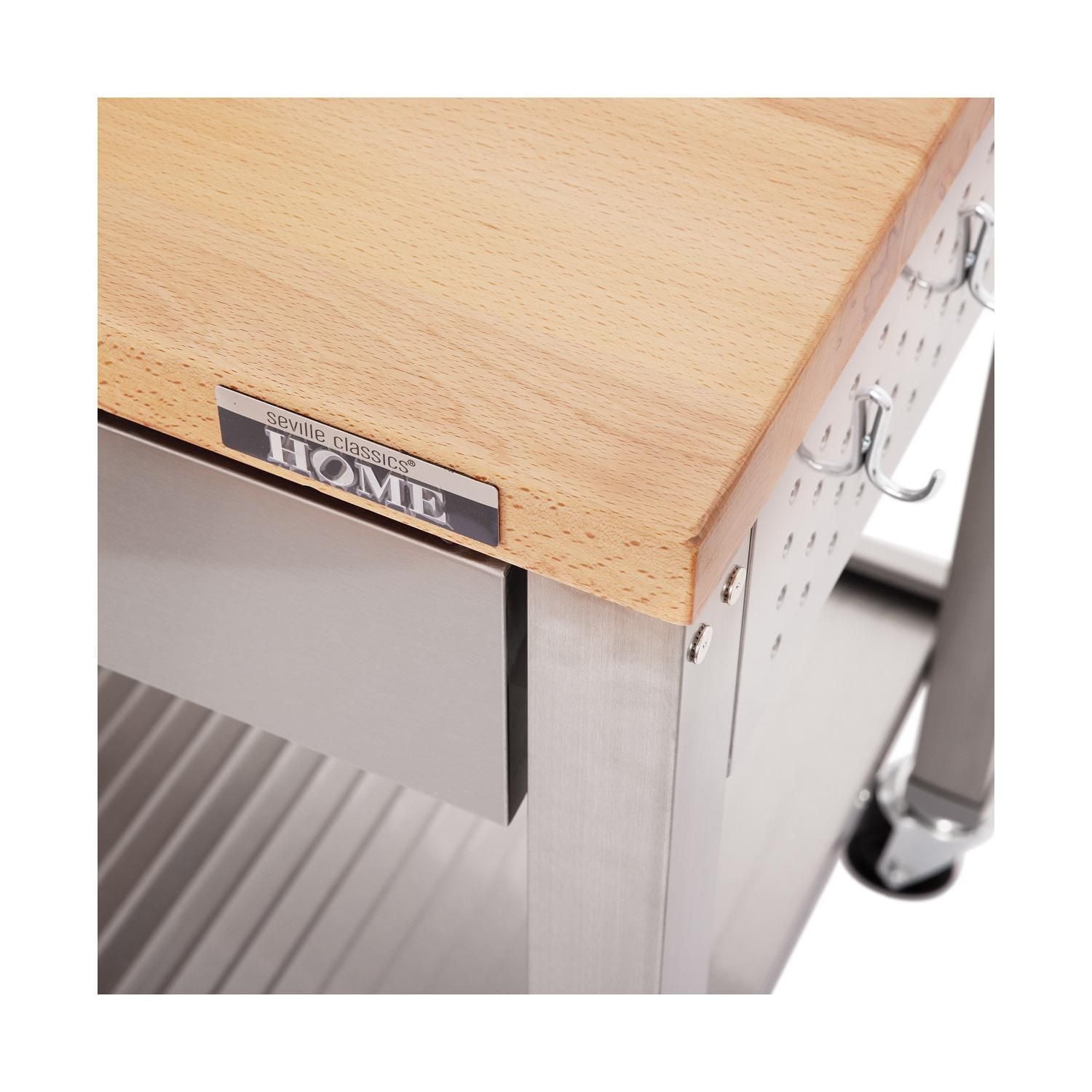 Table de travail Seville Classics, îlot central, 48" x 24" x 36"