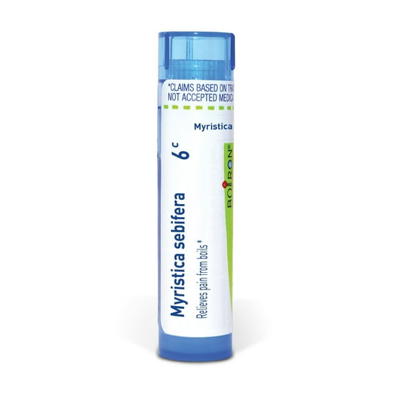 Boiron Myristica Sebifera 6C, Homeopathic Medicine for Pain From Boils, 80 Pellets