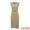 Khaki, variant on Women's Midi Sleeveless Dress V-Neck Work Sheath Dresses with Belt 2XL Black