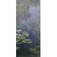 thumbnail image 2 of Monet, Claude 13x24 Black Ornate Wood Framed with Double Matting Museum Art Print Titled - Water Lilies - Nympheas IV - left, 2 of 4