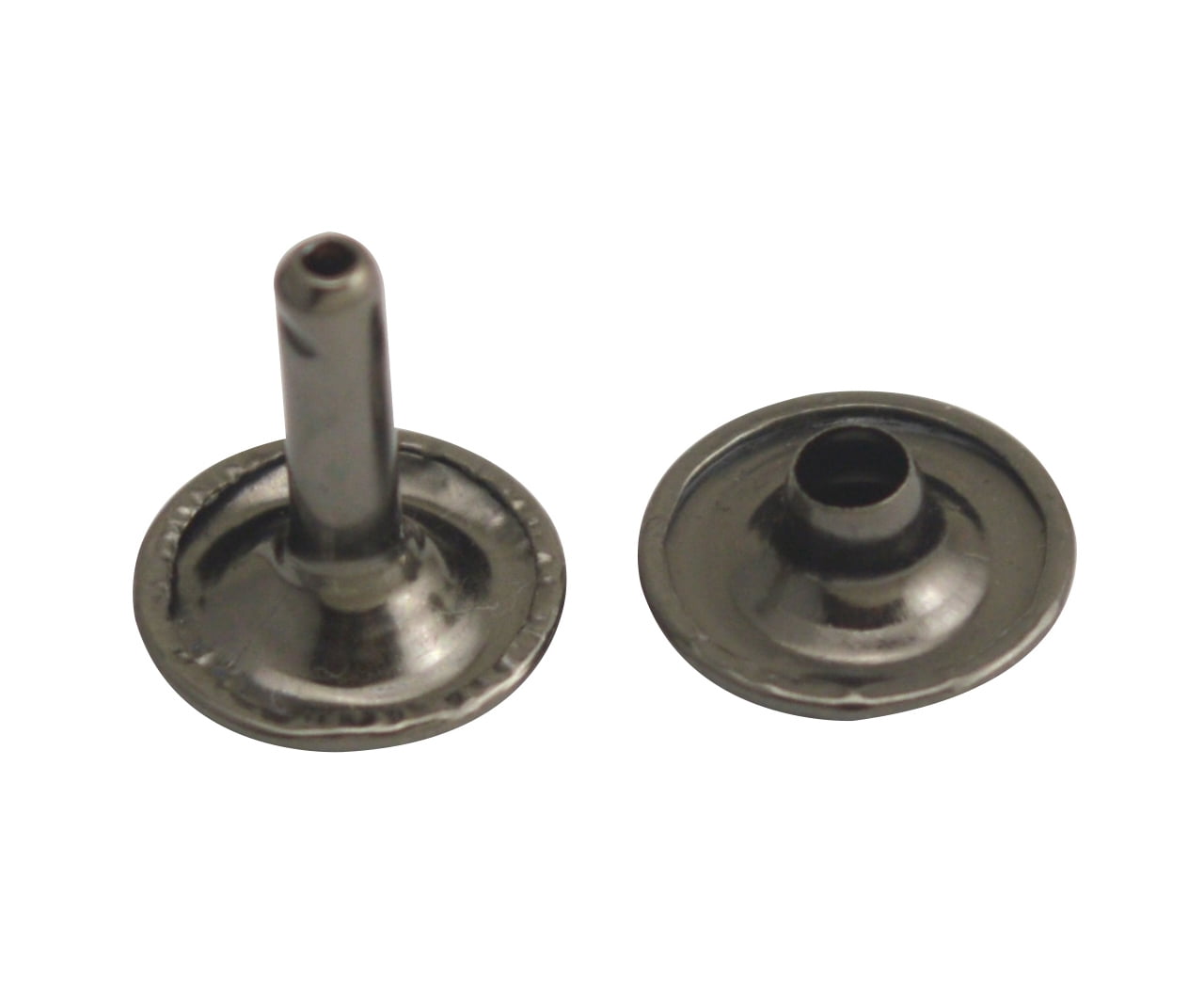 Fenggtonqii Gun Color Double Cap Leather Rivets Tubular Metal Studs Cap ...