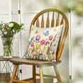 thumbnail image 6 of Sm:)e Tulips Butterflies Floral Spring Throw Pillow Covers Set of 2,18x18 Inch, 6 of 6