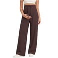 thumbnail image 2 of Diufon Maternity Yoga Pants Over The Belly Drawstring Stretchy Loose Pants Pregnancy Soft Comfy Workout Trousers, 2 of 6
