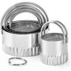 thumbnail image 1 of Biscuit Cutters Set,Stainless Steel Round Cookies Cutter for Baking,Wave Cookie Cutter Set with Handle, 1 of 4