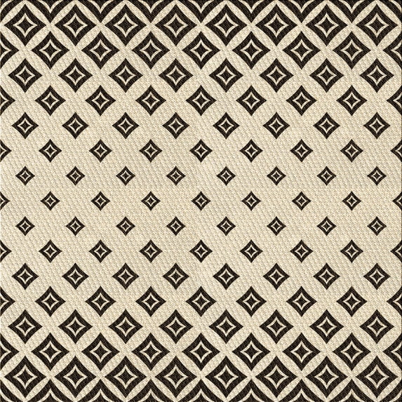 Ahgly Company Machine Washable Indoor Square Transitional Coffee Brown Area Rugs, 7' Square