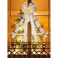 thumbnail image 5 of Arco de adorno de árbol de Navidad Led con patrón de copo de nieve decoración de Navidad accesorios Diy adorno de puerta 83x29cm, 5 of 5