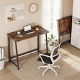 thumbnail image 4 of CONCETTA Small Folding Desk 31.5", Space Saving Workstation, Portable Computer Table for Small Home Office & RV, Easy Set Up, Rust, 4 of 8