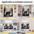 thumbnail image 6 of Rustic Bear Kitchen Curtains Short 45 Inch Length, Vintage Country Wildlife Forest Mountains Grommet Top Bedroom Living Room Curtains, Light Filtering Cafe Curtain Drapes 2 Panels Set 84''x45'', 6 of 9