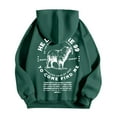 thumbnail image 5 of MHFRRA Sudadera con Capucha Cómoda y Temática para Un Estilo Informal y Acogedor con Diseño y Ajuste Moderno Verde oscuro, 5 of 5