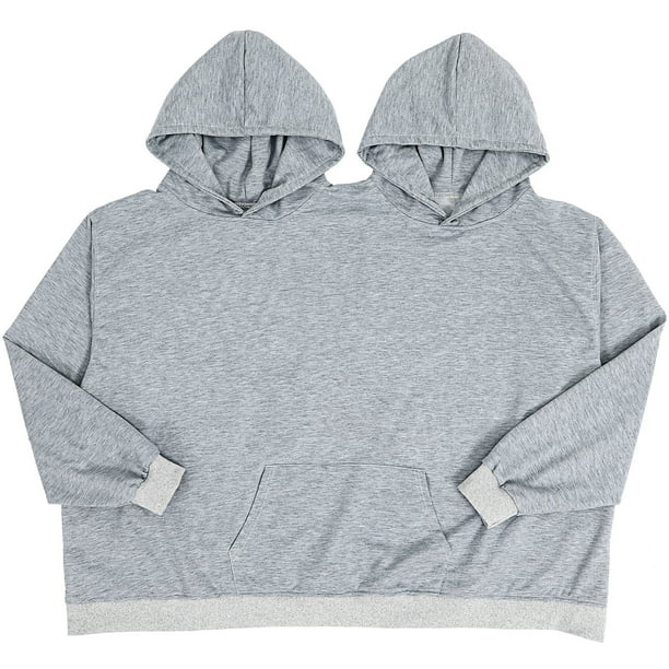 Sudadera con capucha para pareja, sudadera con capucha doble, sudadera de gran tamaño, ropa divertida para pareja, sudadera con capucha, Top con capucha para pareja