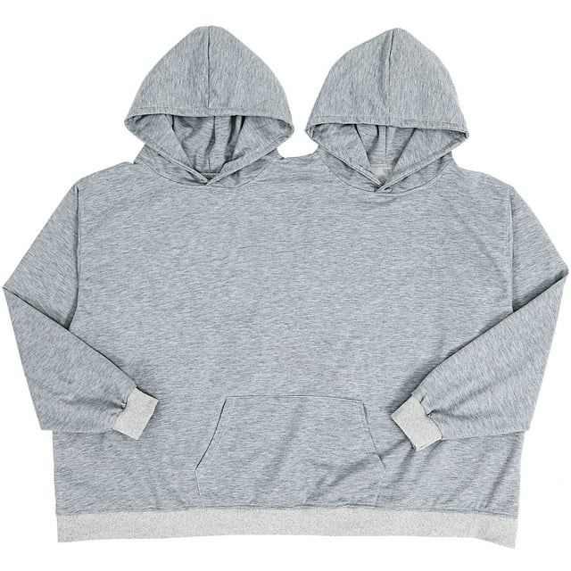 GOOHOCHY Sudadera con capucha a juego para dos personas, sudadera con capucha extragrande para parejas, sudadera con capucha lisa unisex