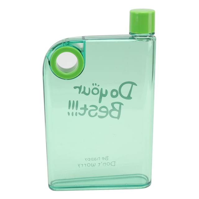 Flat Water Bottle Sealing Cover 420ml Capacity Plastic Travel Mug For School Use ANGGREK Otros