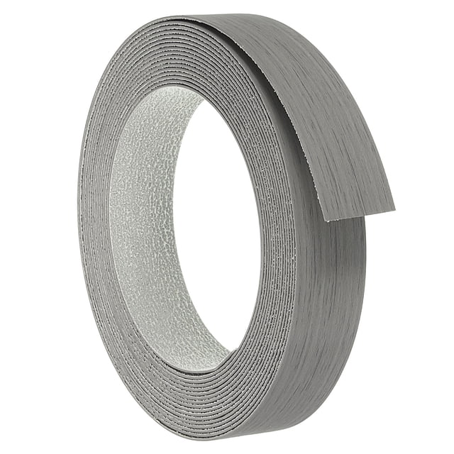 Biselado de cloruro de polivinilo Uxcell de 1 1/2 pulgadas x 33 pies, borde autoadhesivo con fusión en caliente de madera gris oscuro