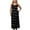 Black White Stripe, variant on HVEOO Women's Summer Maxi Dress Long Dress Casual Boho Sleeveless Strap Smocked Tiered Long Beach Sun Dresses