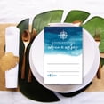 thumbnail image 3 of Koyal Wholesale Navy Blue Watercolor Nautical Wedding Advice & Well Wishes Guest Book Cards for Bride and Groom, 56 Pack, 3 of 5