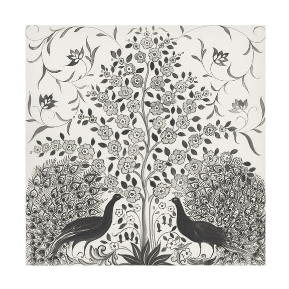 Miranda Thomas 'Peacock Garden VIII BW' Canvas Art