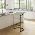 thumbnail image 2 of Manhattan Comfort Augusta Barstool with Metal Base in Light Gray, 2 of 11