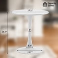thumbnail image 2 of Rongbuk 27.6" Round Pedestal Dining Table, White, 2 of 5