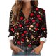 thumbnail image 3 of TaTaai Women's Floral Print Blouse Long Sleeve Button Down Shirt Soft Cotton Relaxed Fit Lapel Collar Tunic Top for Casual Outfit Gift, 3 of 6