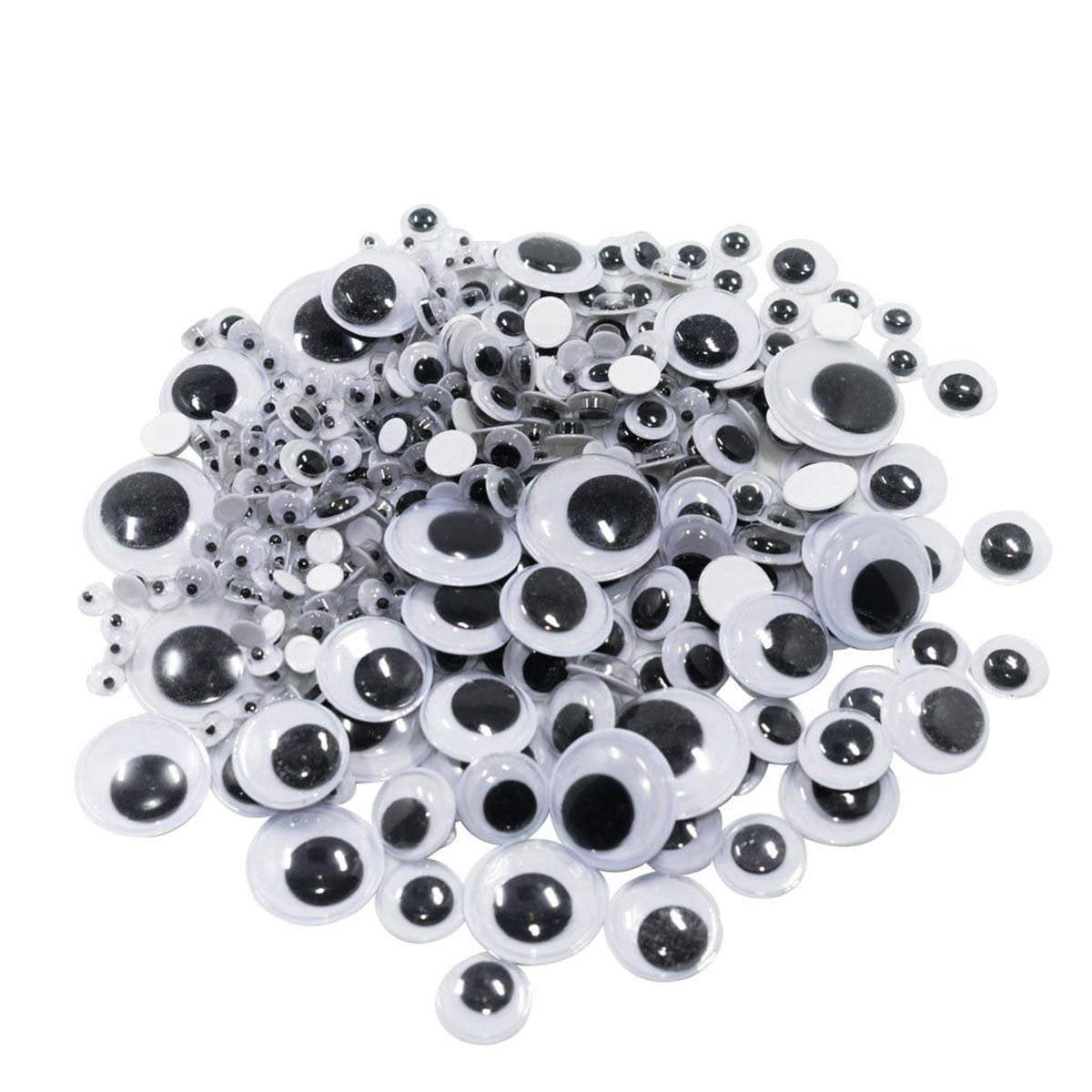 Kicko Wiggle Eyes Black 6mm to 13mm 500 Pieces Different Sizes Small