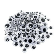 Kicko Wiggle Eyes Black 6mm to 13mm - 500 Pieces  Different Sizes Small Plastic Round Moving Googly Eyes for Glue Gun Crafts, Decorating, Fun, School Project, Funny