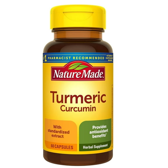 Nature Made Turmeric Curcumin 500 mg. Capsules Antioxidant 60 Ct